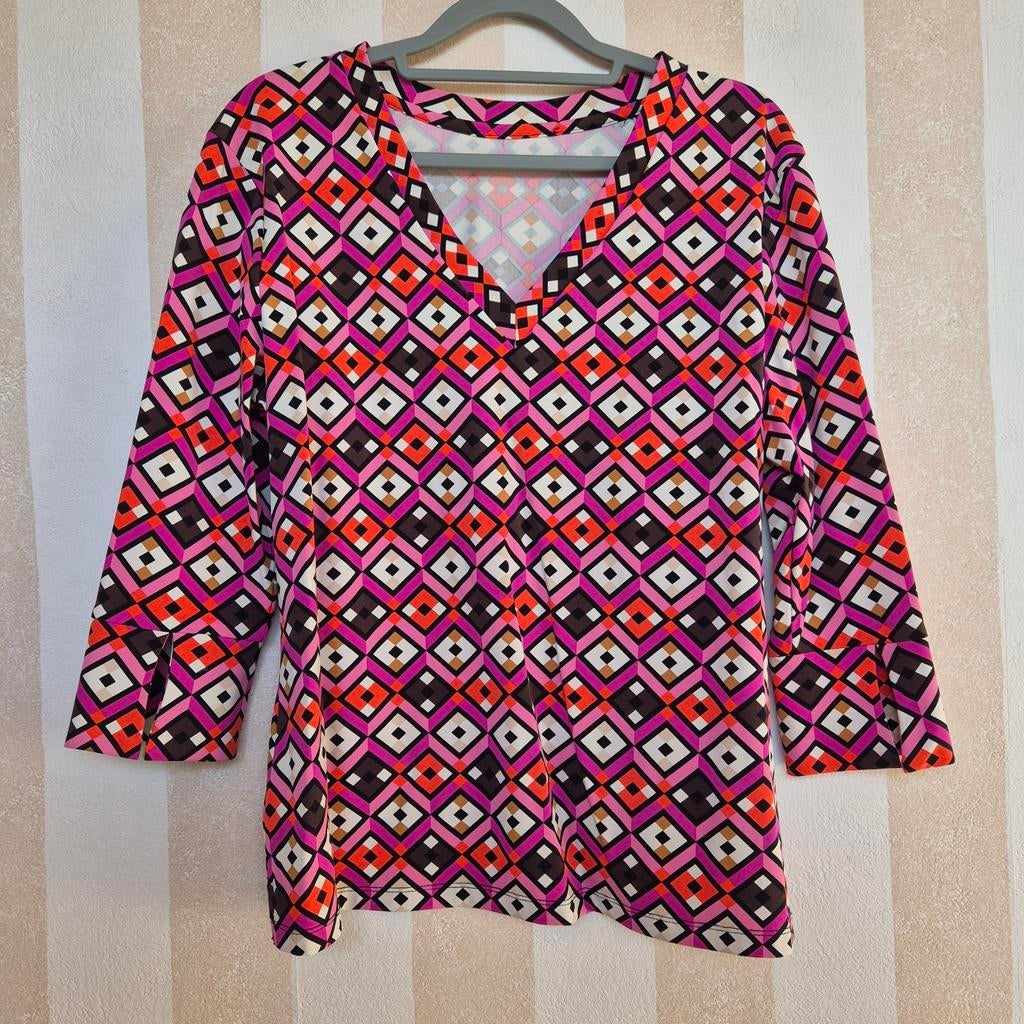 Mi Piace shirt 3/4 mouw, travelstof, maat L, nieuw, Kleding | Dames, Tops, Ophalen of Verzenden, Nieuw, Groen, Lange mouw