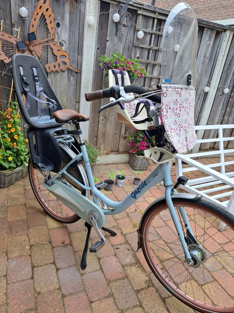 Gazelle Bloom moederfiets compleet met zitjes.framemaat 53., Fietsen en Brommers, Fietsen | Dames | Moederfietsen, 2 zitjes, Ophalen of Verzenden
