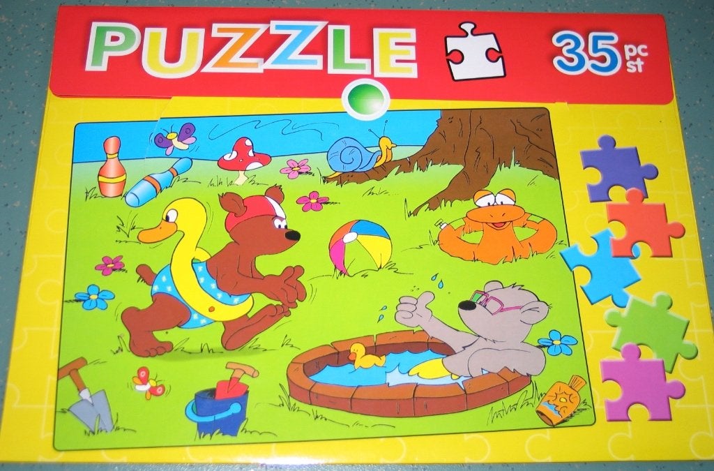 Puzzel met beertjes, Ophalen of Verzenden, 10 tot 50 stukjes, Gebruikt, 4 tot 6 jaar