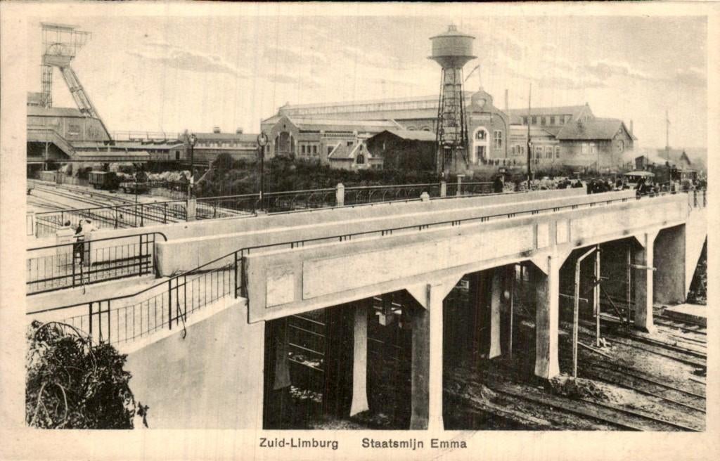 Staatsmijn Emma - Viaduct, Verzamelen, Ophalen of Verzenden, 1920 tot 1940, Gelopen, Limburg