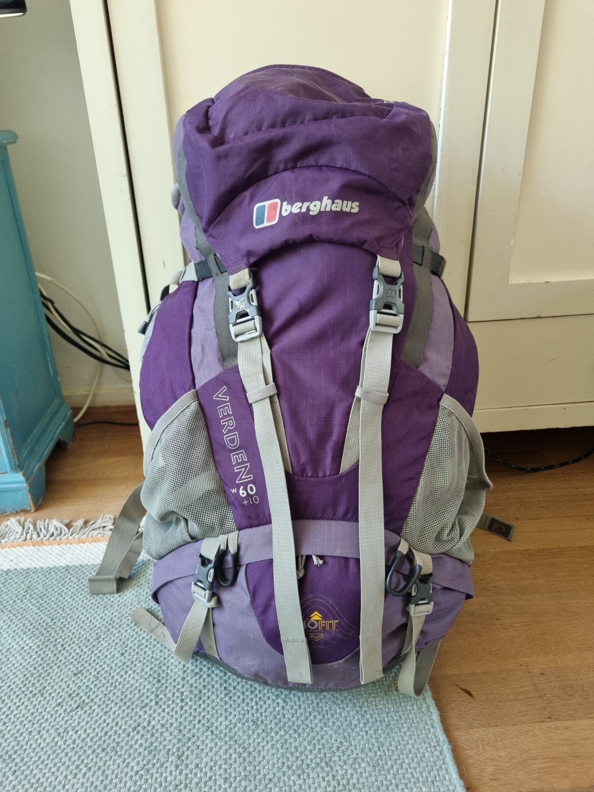 Grote Berghaus Backpack 70 liter met regenhoes, Overige merken, 40 cm of meer, Gebruikt, Ophalen of Verzenden