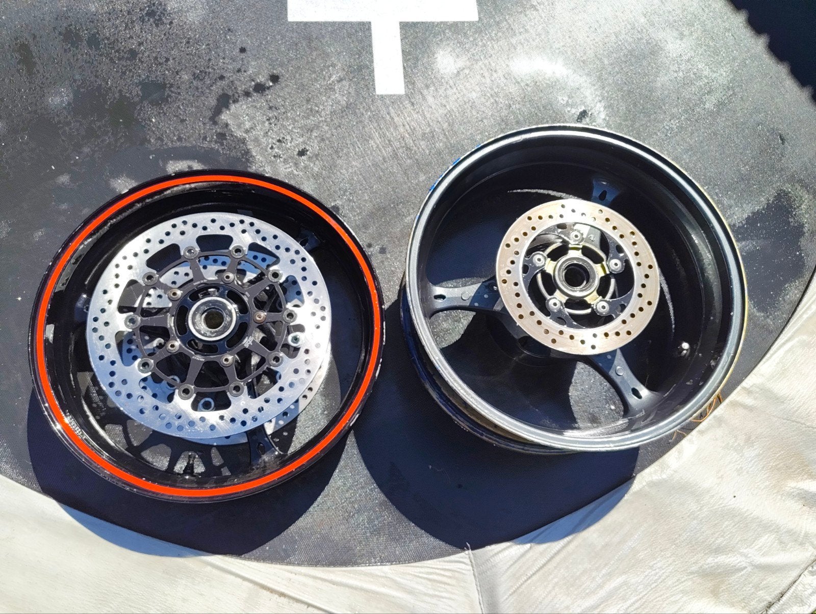 suzuki gsxr 1000 2005 tot 2008 velgen set., Ophalen of Verzenden, Gebruikt