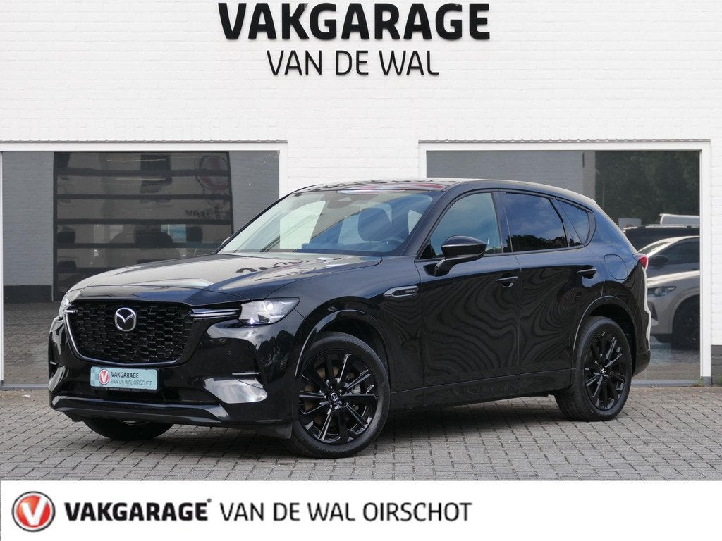 Mazda CX-60 2.5 e-SkyActiv PHEV Homura | Panoramadak | Trekh, Auto's, Mazda, Automaat, Gebruikt, 2500 kg, Zwart