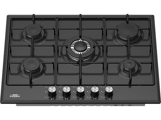 Everglades kookplaat EVBI8512, Ophalen, Zwart, Nieuw, 50 tot 100 cm