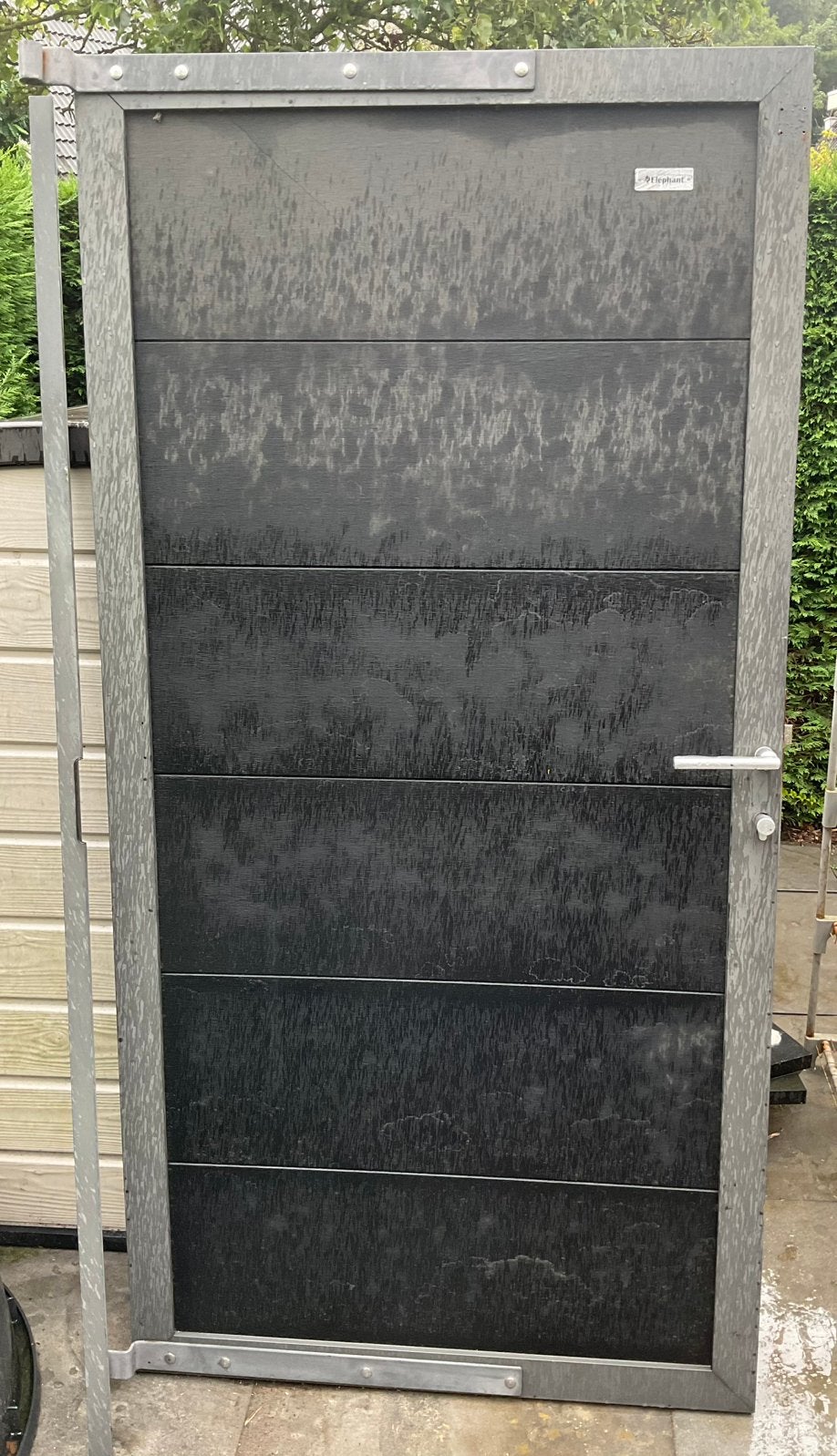 Tuindeur Elephant 180x90 cm met cylinderslot.Kunststof/ alu., Ophalen, Gebruikt, 80 tot 100 cm, Minder dan 200 cm