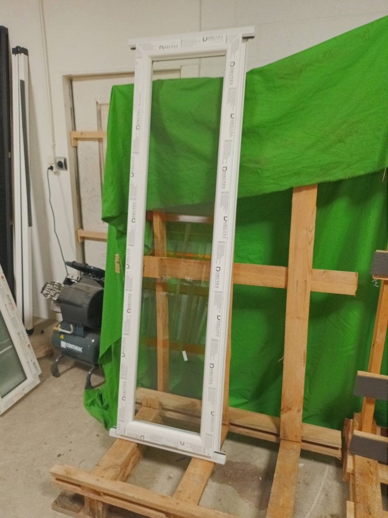 Kunststof Vast kozijn  b52 x h186 cm Wit  -338-
