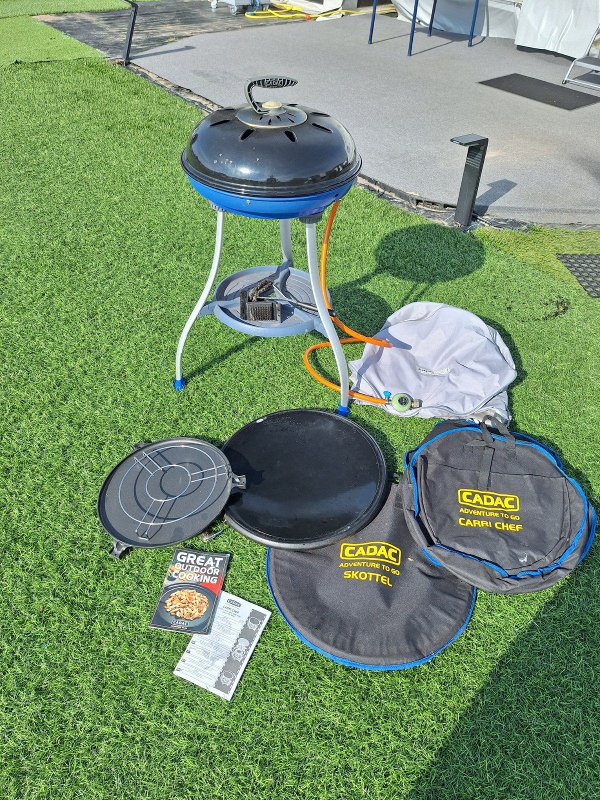 Cadac Carri Chef met grill, skottel en opbergtassen, Ophalen, Gebruikt