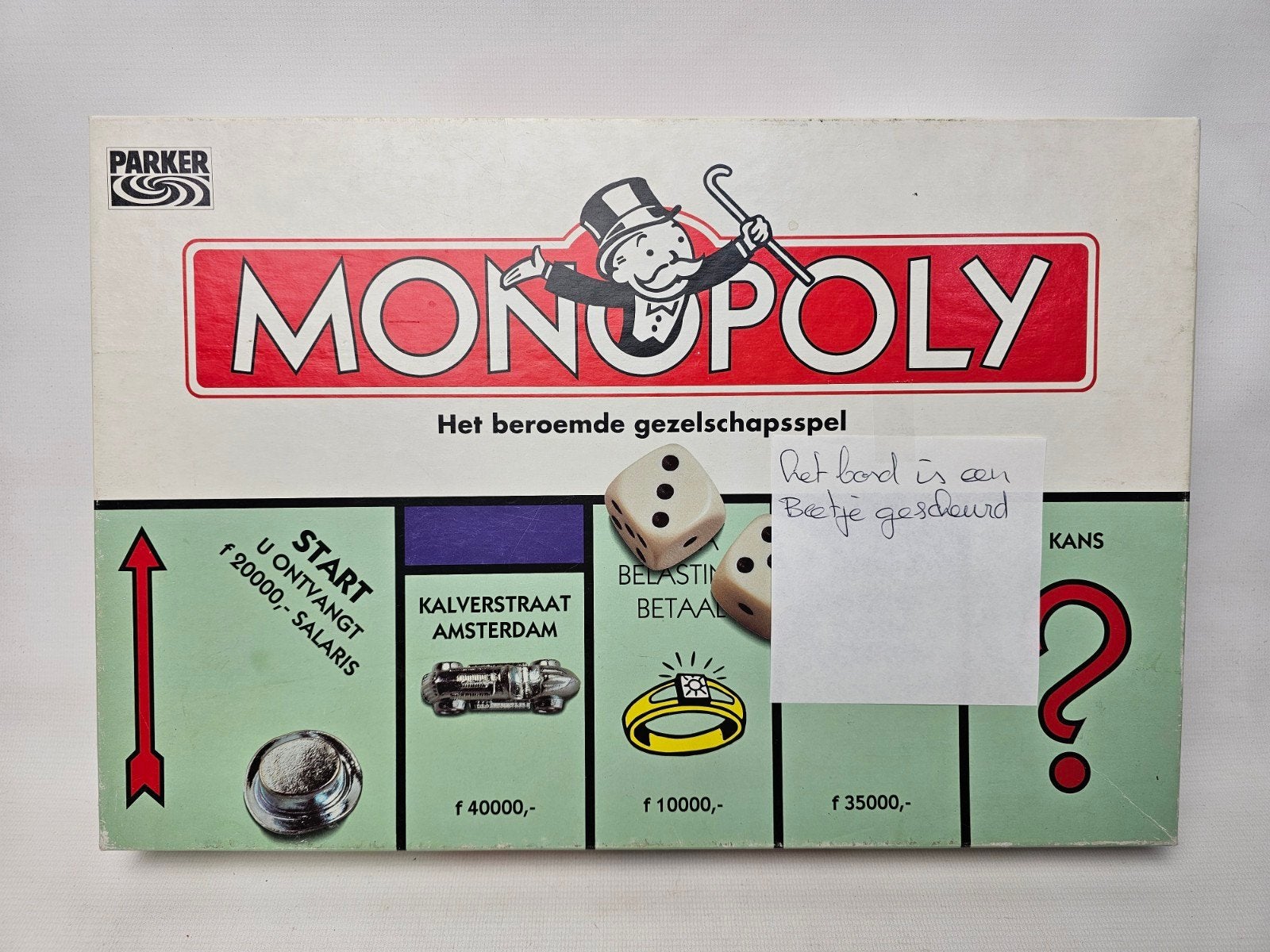 % Monopoly (Parker) met guldens op het bord, Ophalen of Verzenden, Gebruikt, Parker