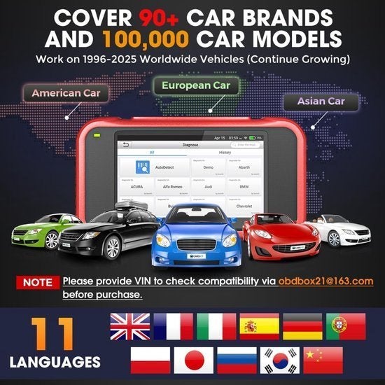OBD2 Diagnosetool – Auto Diagnoseapparaat – Codelezer, Corvance B.V., Verzenden, Nieuw, Corvancebol@gmail.com