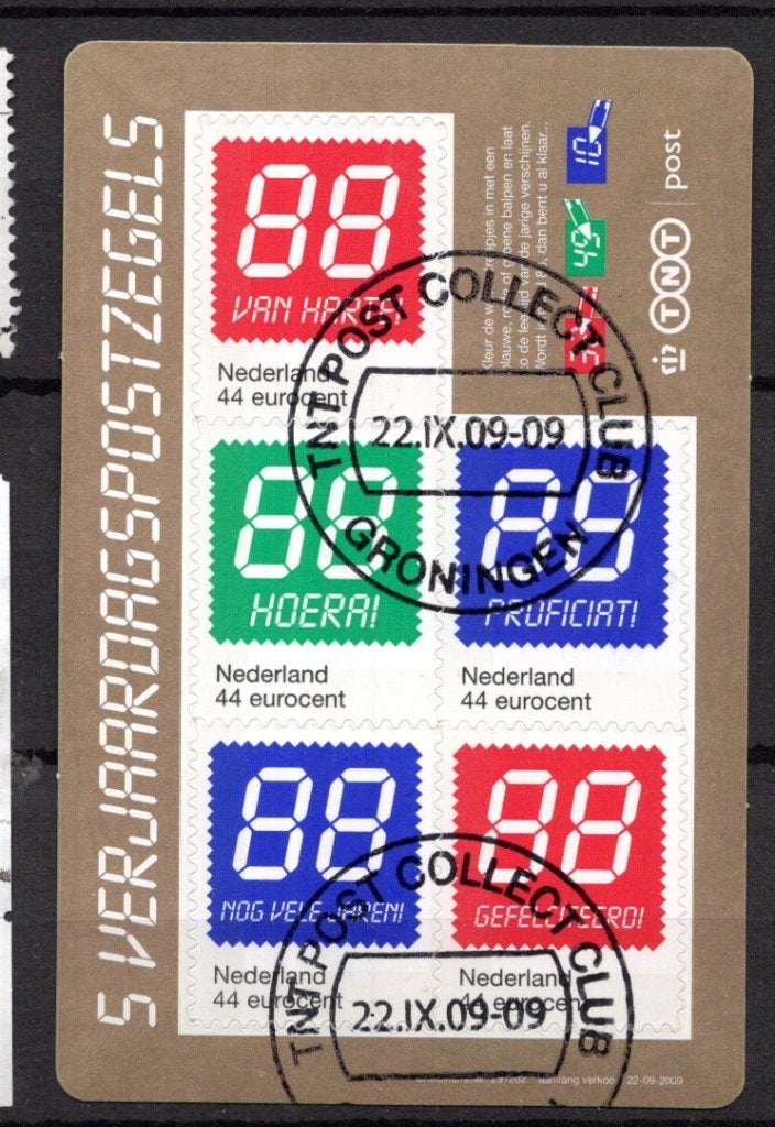 gestempelde zegel.  jaar 2009: boekje kleinformaat, Ophalen of Verzenden, Na 1940, Gestempeld