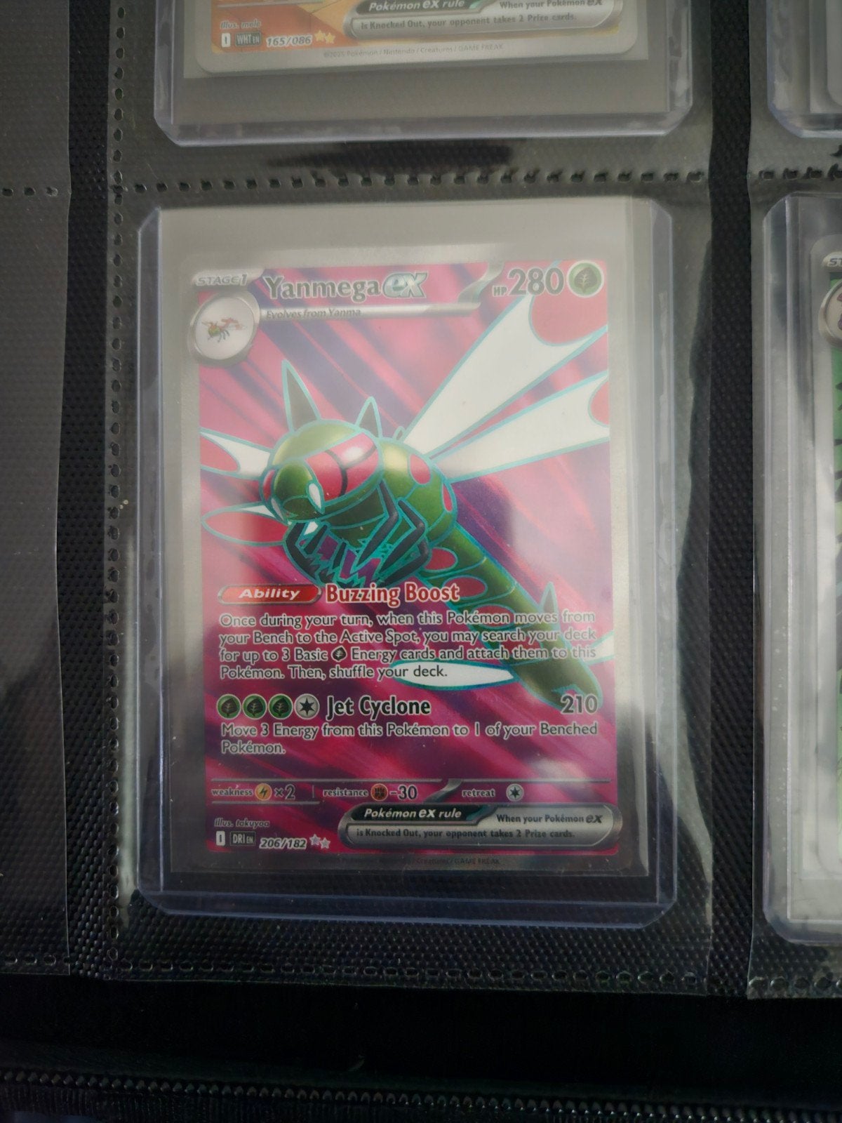Pokemon Yanmega ex 206/182 Destined Rivals, Ophalen of Verzenden, Zo goed als nieuw, Losse kaart, Foil