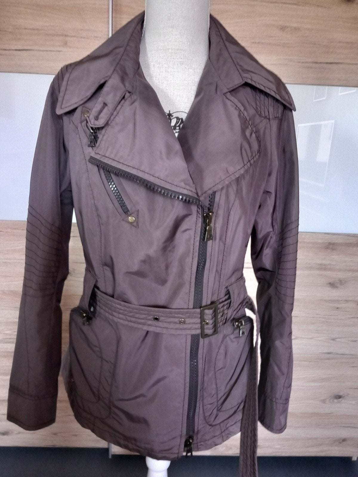 Prachtige CREENSTONE tussenjas mt 38 aubergine/bruin, Kleding | Dames, Maat 38/40 (M), Bruin, Ophalen of Verzenden, CREENSTONE