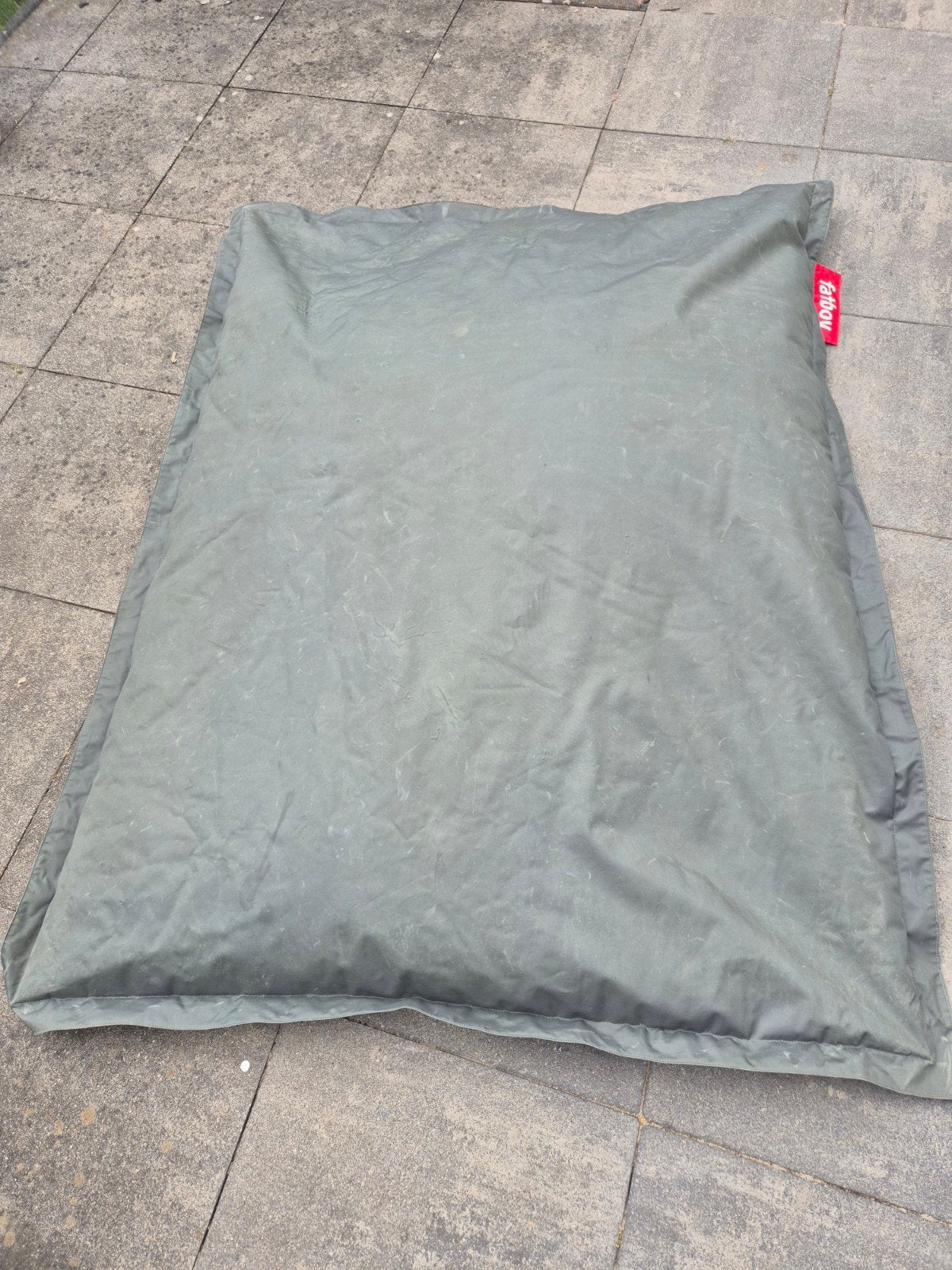 Fatboy zitzak grijs - Comfortabel en ruim 170x130 cm, Huis en Inrichting, Zitzakken, Ophalen, Gebruikt