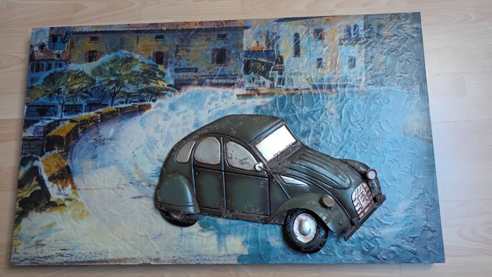 3D Tafereel Lelijke Eend in bocht met opspattend water, Ophalen, Gedateerd, Realistisch, Overige technieken