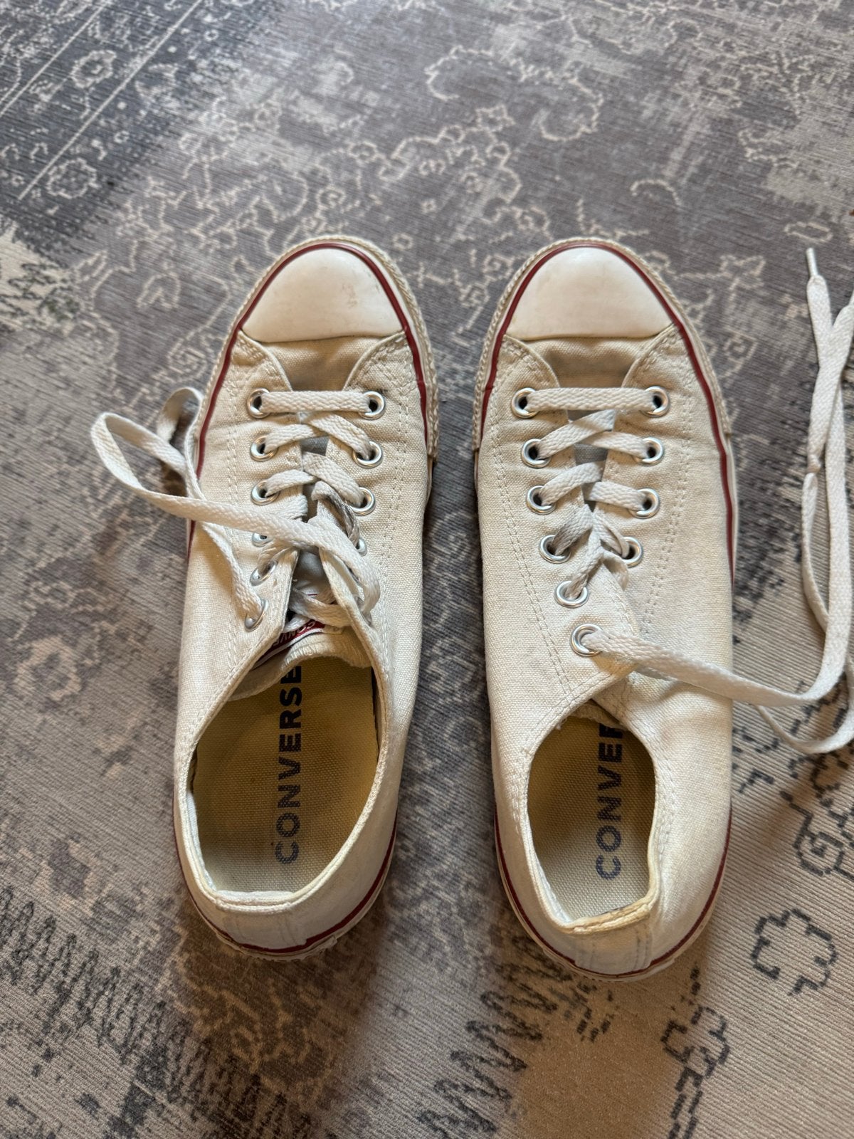 Converse All Star Sneakers - Crème Wit, Ophalen of Verzenden, Gedragen, Wit, Sneakers of Gympen