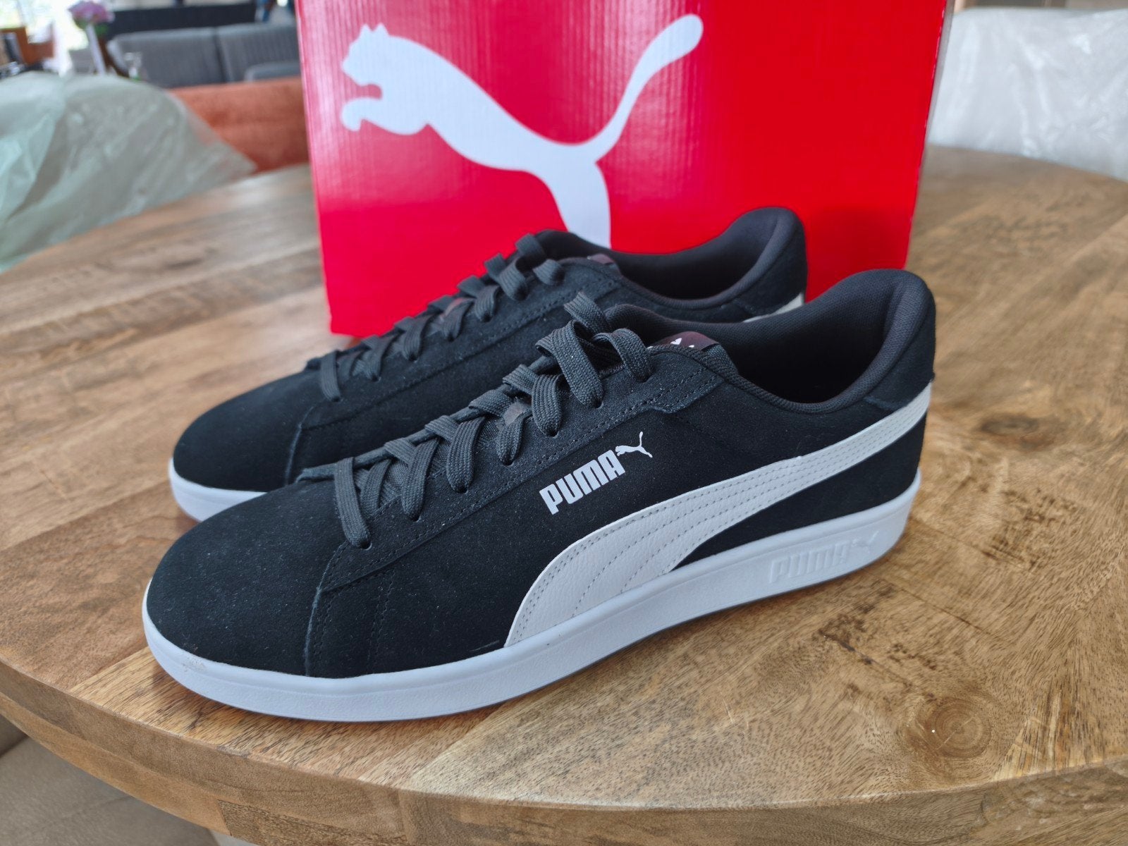 Nieuwe Puma Smash Suede Sneakers - Maat 46, Puma, Zwart, Nieuw, Ophalen of Verzenden
