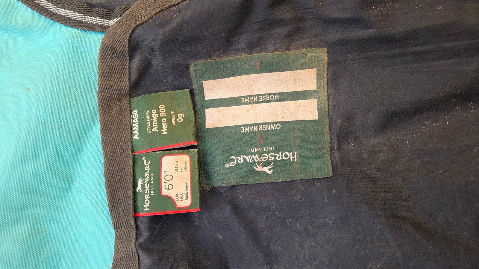 Amigo 900D Horseware regendeken 0 gram 130/183, Dieren en Toebehoren, Ophalen, Gebruikt, 0 g, Blauw