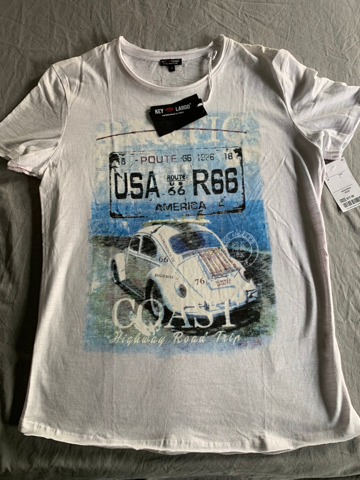 T-shirt wit met opdruk VW Kever, Maat 38/40 (M), Wit, Ophalen of Verzenden, Zo goed als nieuw