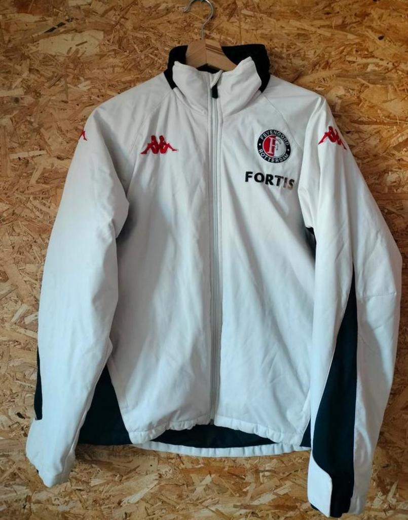 Kappa Feyenoord vintage jas wit maat S (valt groter uit), Ophalen of Verzenden, Gedragen, Maat 46 (S) of kleiner, Wit