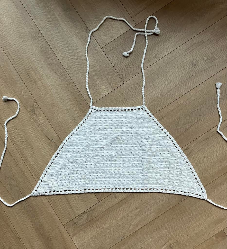 Ibiza boho gehaakte zomer top S nieuw, Maat 38/40 (M), Wit, Ophalen of Verzenden, Zo goed als nieuw