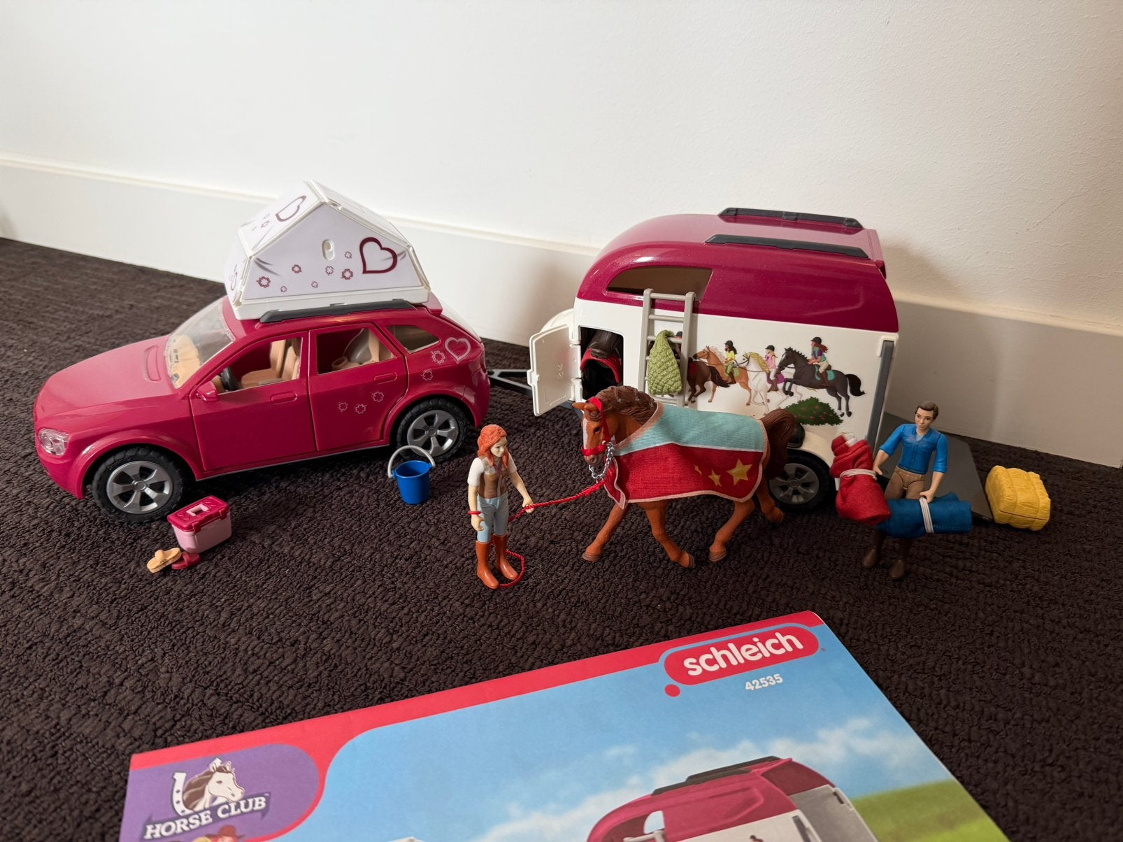 Schleich 42535, Avontuur met auto en paardentrailer, Ophalen of Verzenden, Zo goed als nieuw, Jongen of Meisje