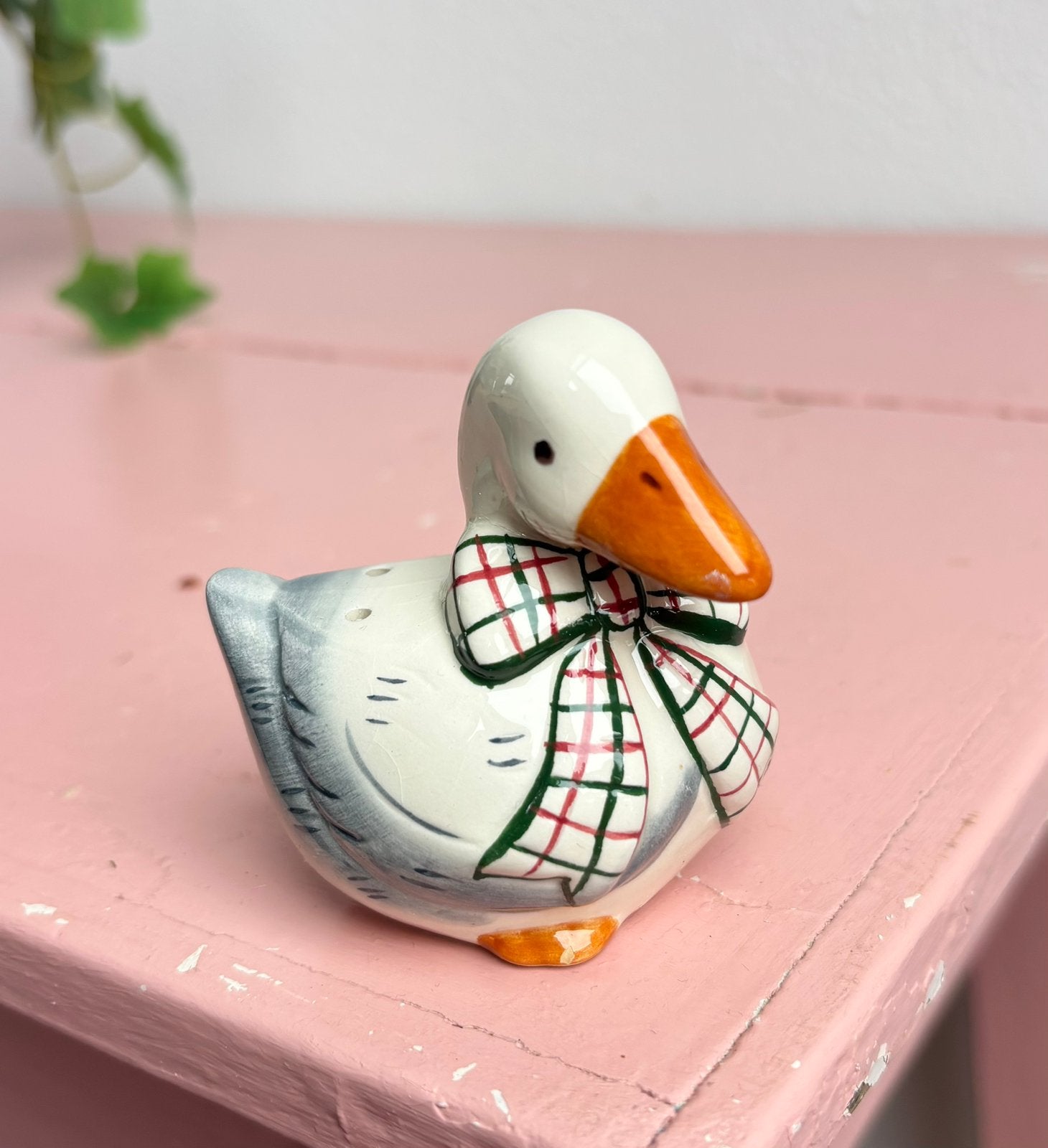 Vintage Porseleinen Zoutvaatje Gans, Ophalen of Verzenden, Zo goed als nieuw, Overige merken