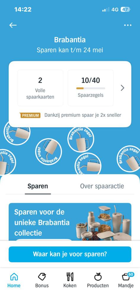 2 AH Brabantia spaarkaarten, Verzamelen, Albert Heijn, Ophalen
