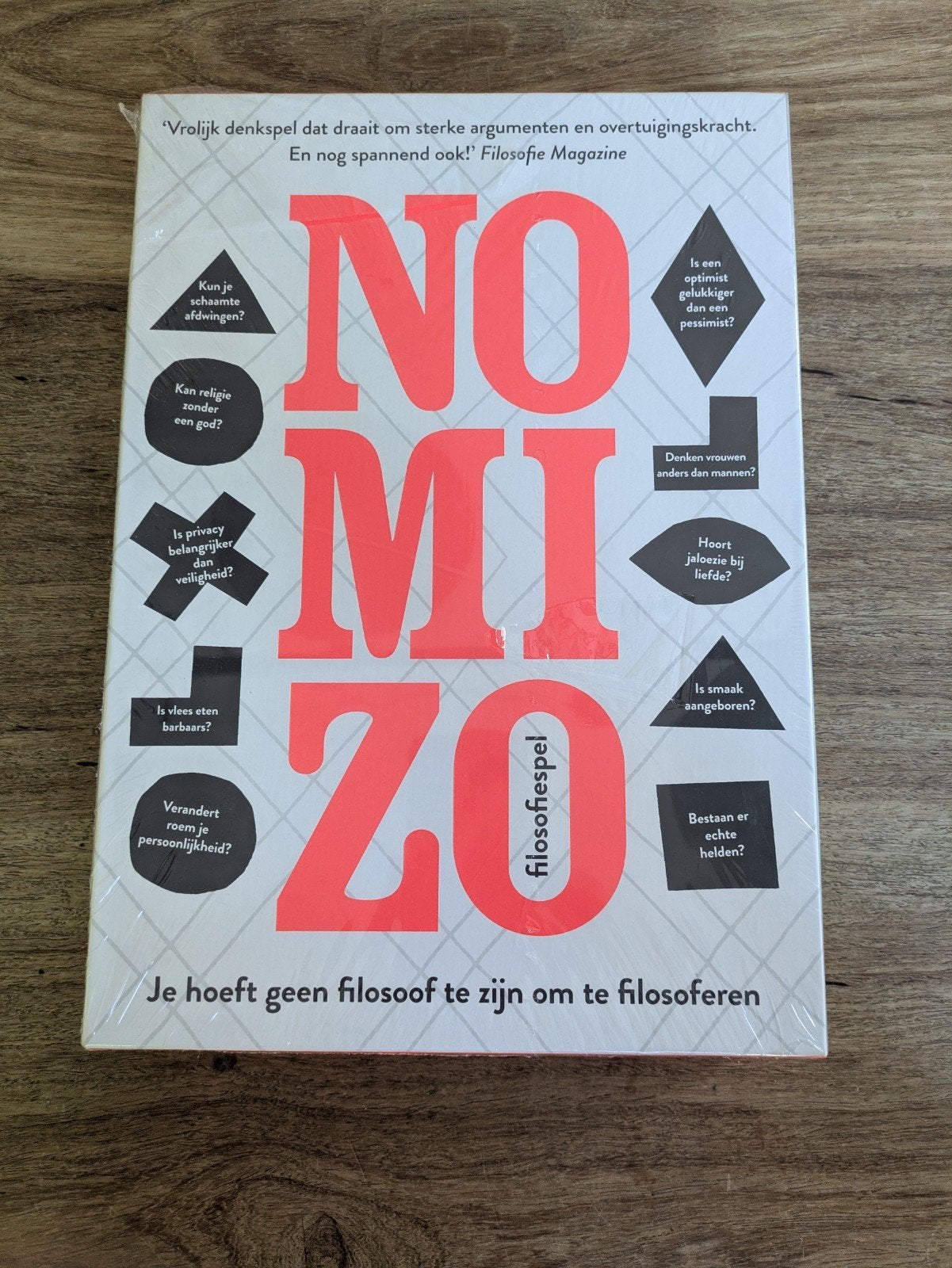 NOMIZO Filosofiespel - Nieuw in folie (folie licht beschadig, Vijf spelers of meer, Ophalen of Verzenden, Nieuw