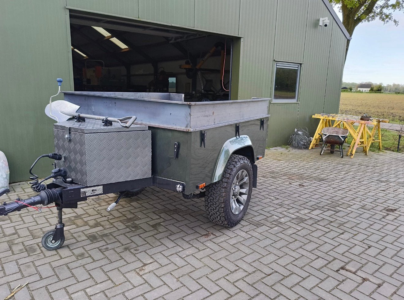 Uniek Reynolds Bougton Off Road trailer met daktent, Caravans en Kamperen, Vouwwagens, Overige merken, Tot en met 3, Ophalen of Verzenden