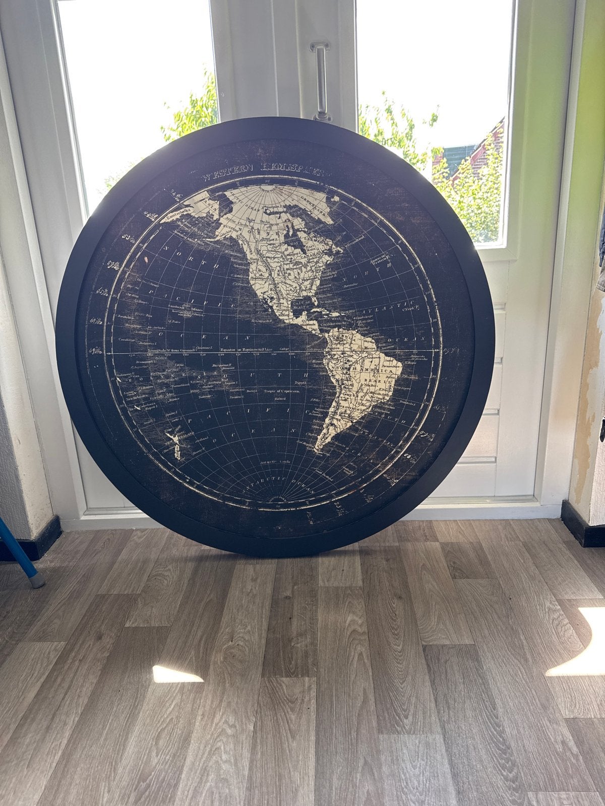 Wanddecoratie Wereldkaart met Lichtpunten, Ophalen, Met verlichting, Vintage, Zo goed als nieuw