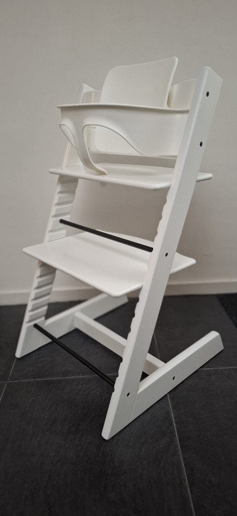 Stokke trip trap wit in nieuwstaat, Kinderen en Baby's, Ophalen, Zo goed als nieuw, Meegroeistoel