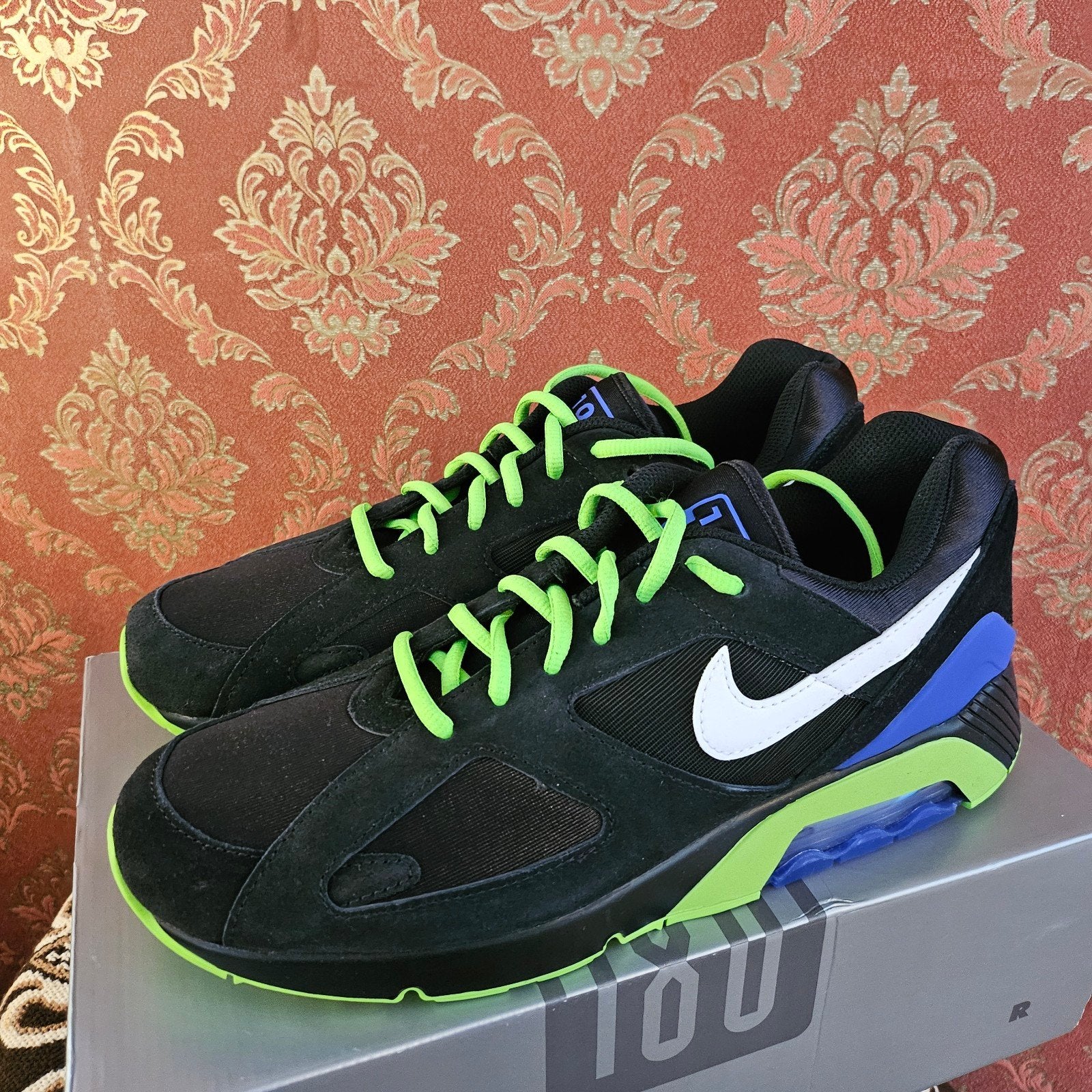 Nike Air 180 QS "Joker" Nieuw - Zwart/Paars/Groen 46., Nike air max, Zwart, Nieuw, Ophalen of Verzenden