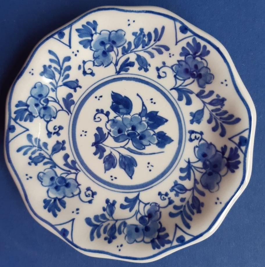 Porceleyne Fles 6-kantig schaaltje 10,5cm (P169-10) Floraal, Ophalen of Verzenden