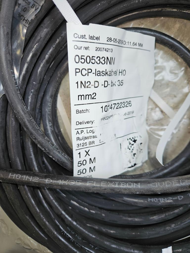 35mm2 soepele laskabel 20 meter ongeveer nieuw, Doe-het-zelf en Verbouw, Ophalen of Verzenden, Kabel of Snoer