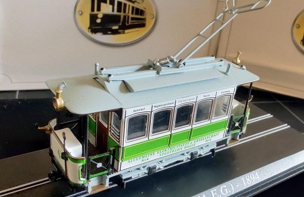 Atlas Tram H0(m) Halle (D.) 4 uit 1894, nieuwstaat., Ophalen of Verzenden, Nieuw, Gelijkstroom, Overige merken