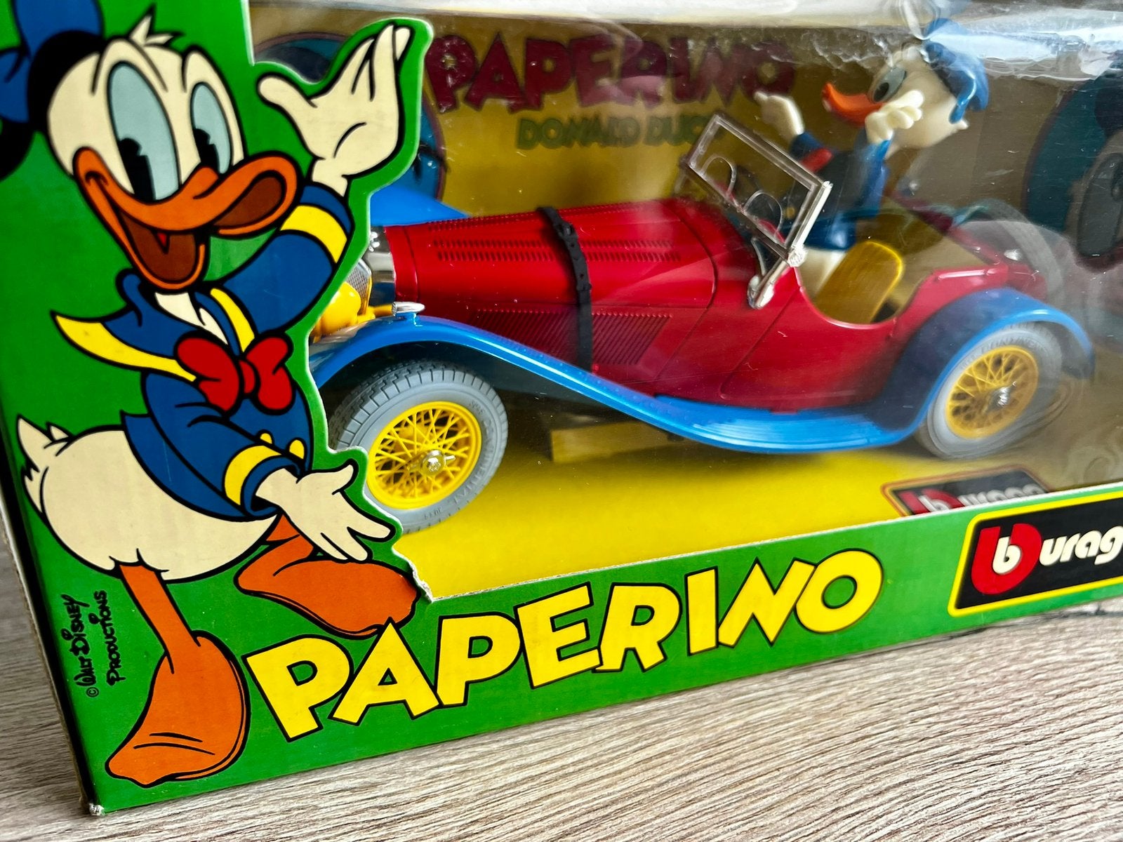 Donald Duck (Paperino) Jaguar SS100, Ophalen, Donald Duck, Zo goed als nieuw, Beeldje of Figuurtje