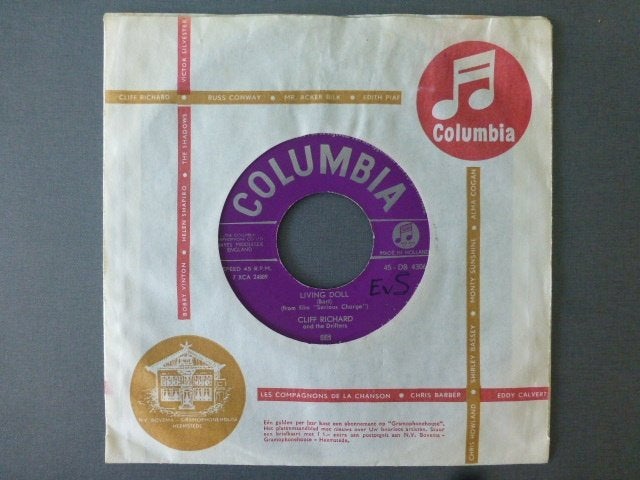 Cliff Richard. Living doll. / Apron strings., Ophalen of Verzenden, Gebruikt, 7 inch, Pop