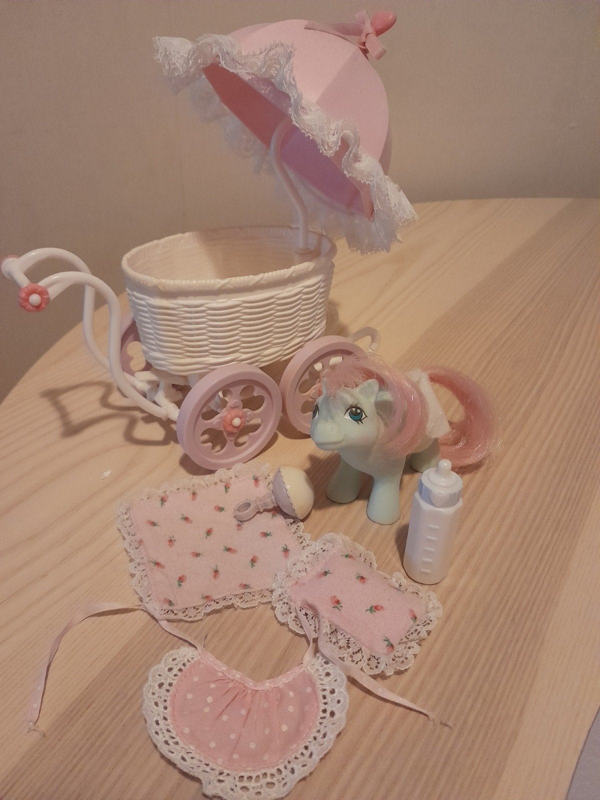 My Little Pony G1 Baby Buggy met accessoires, Ophalen of Verzenden, Gebruikt