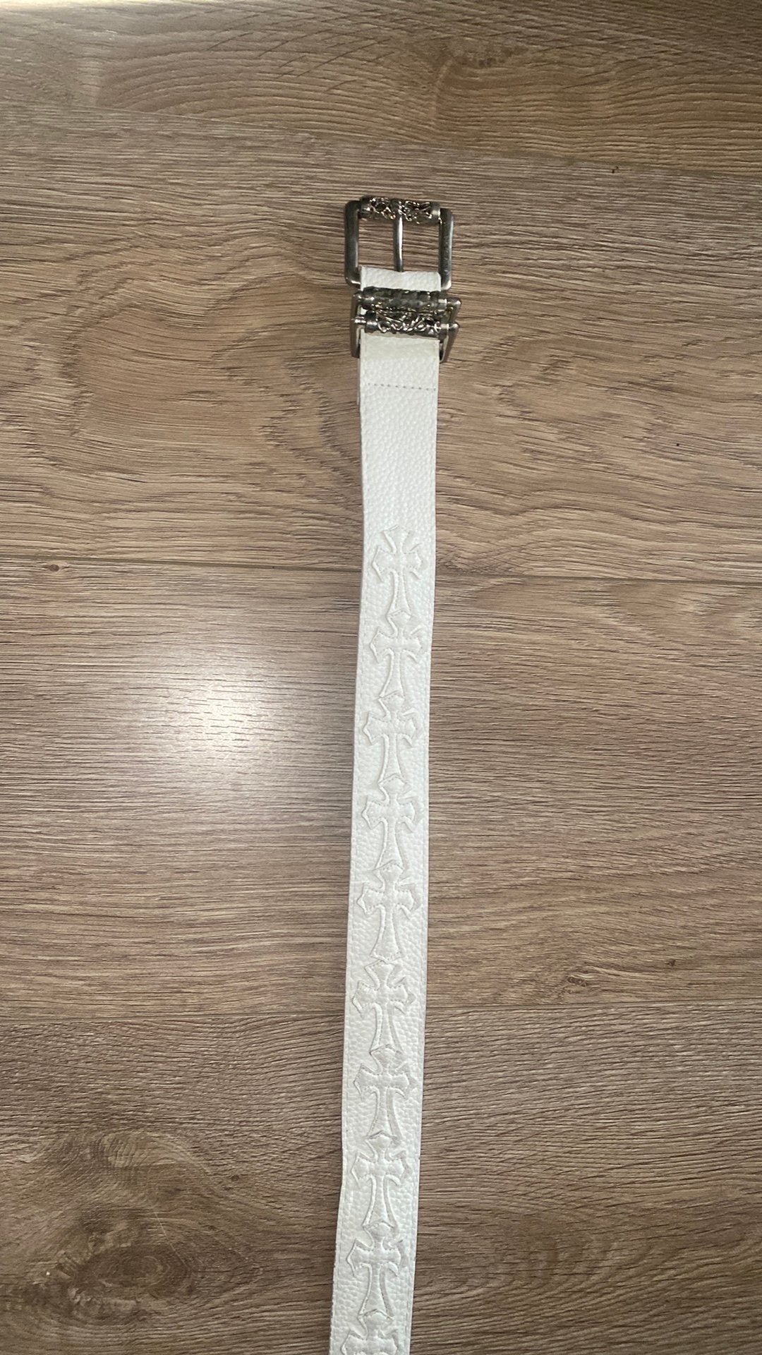 Chrome hearts riem wit, Ophalen of Verzenden, Zo goed als nieuw, Wit, 115 cm of meer