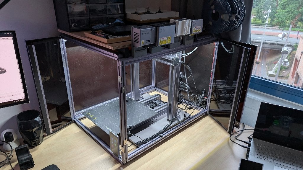 Snapmaker 2.0 Pro: 10W laser, 3d printer dual extruder, CNC, Computers en Software, 3D Printers, Zo goed als nieuw, Filament, Ingebouwde Wi-Fi