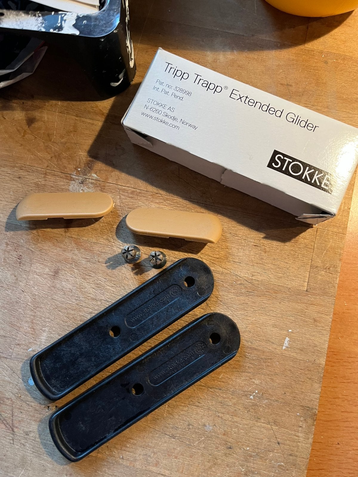 Stokke tripp trapp gliders v1 incl schroevenset, Ophalen of Verzenden, Gebruikt, Meegroeistoel