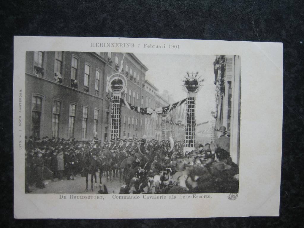 DEN HAAG Trouwen Wilhelmina en Hendrik 7-2-1901 Bruidsstoet, Ophalen of Verzenden, Voor 1920, Zuid-Holland