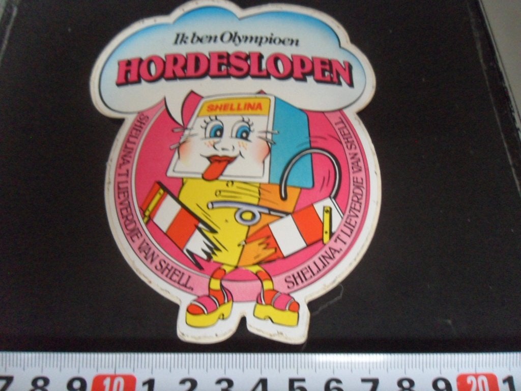 sticker shell shellina strip olympioen HORDESLOPEN *, Verzamelen, Ophalen of Verzenden, Zo goed als nieuw
