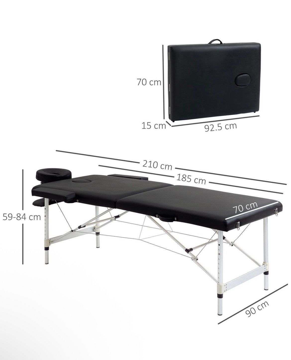 Opklapbare verstelbare Massagetafel/bed, Ophalen, Zo goed als nieuw, Overige typen
