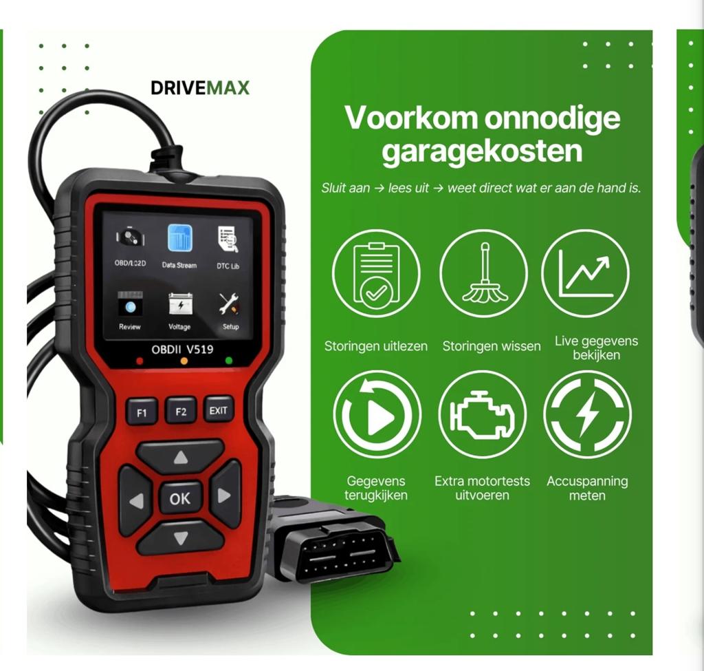 OBD II Foutcodelezer - Voorkom Garagekosten, Ophalen, Nieuw