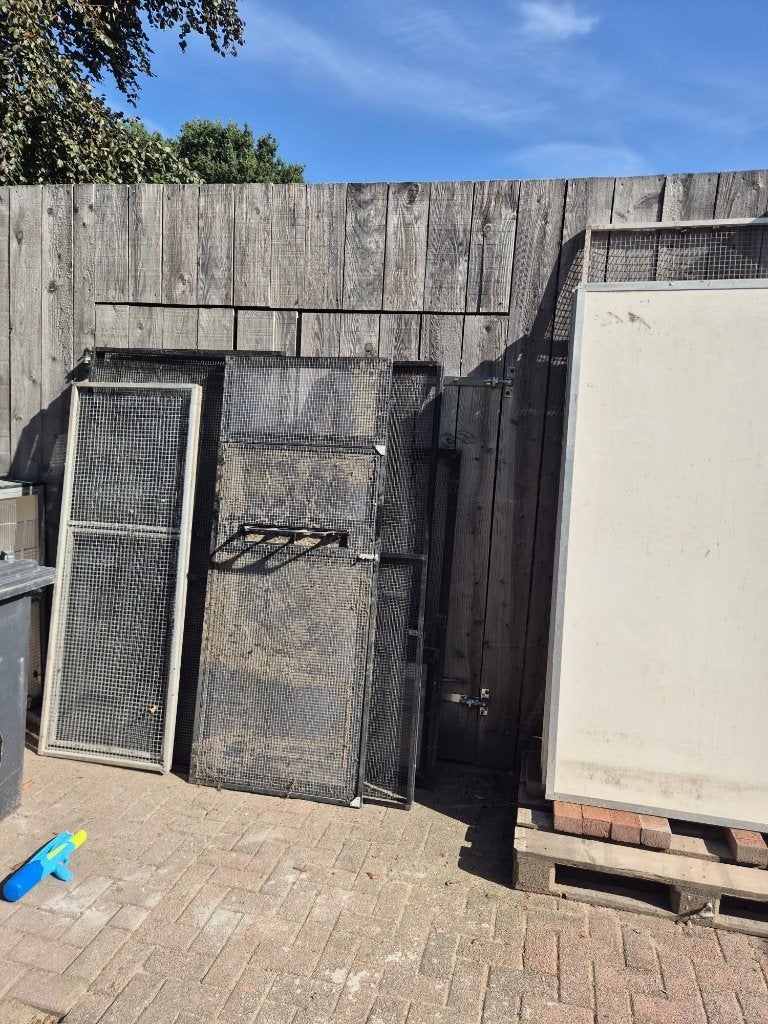Aluminium en antraciete volièrepanelen | Complete set, Ophalen, Gebruikt, Aluminium, Volière