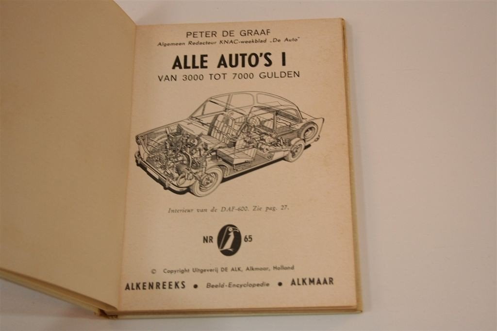 Alle Auto\'s I [1962] — Alkenreeks — F3000-F7000, Boeken, Auto's | Boeken, Ophalen of Verzenden, Gelezen, Algemeen