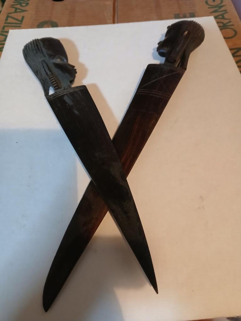 2x Houten Briefopeners, Huis en Inrichting, Ophalen of Verzenden, Rechthoekig, Minder dan 50 cm