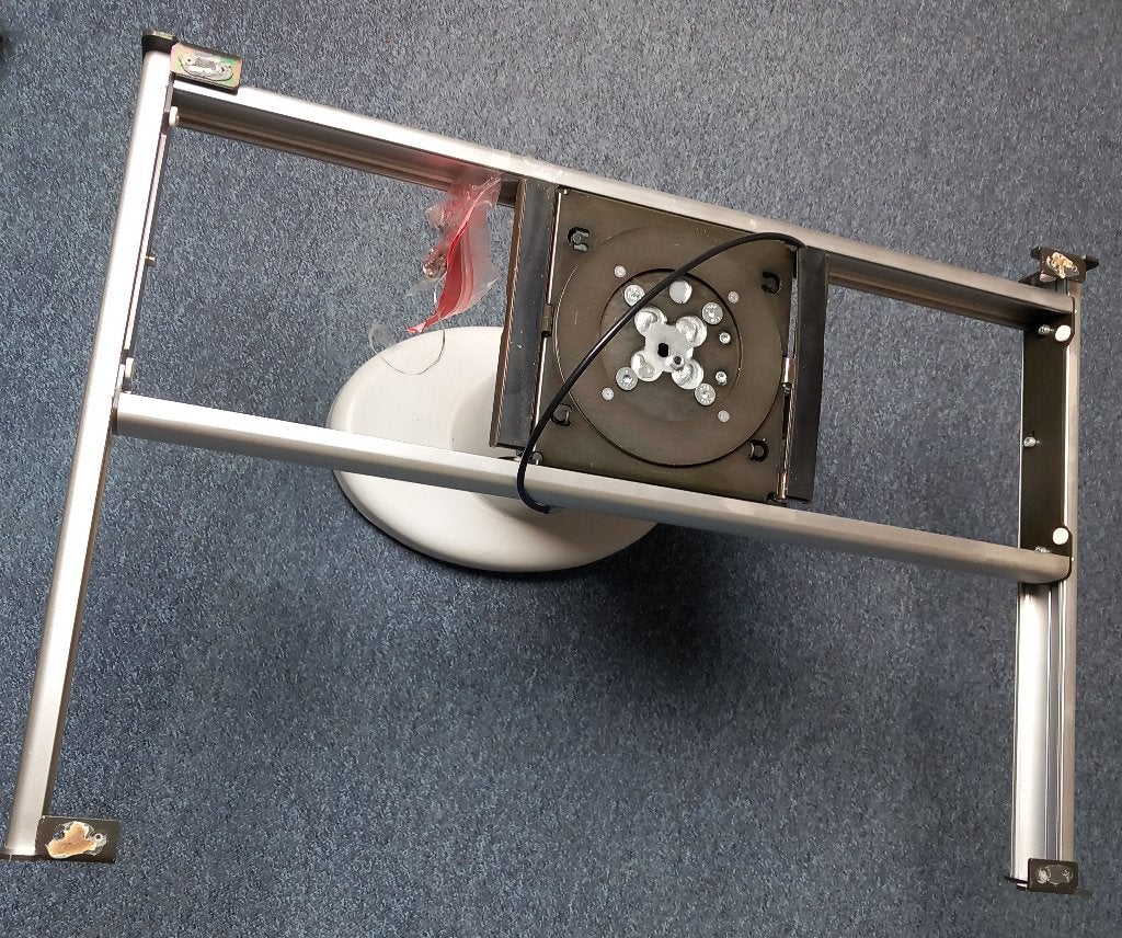 Telescopische (gasveer) tafelpoot, voor camper of caravan., Caravans en Kamperen, Camper-accessoires, Gebruikt, Ophalen