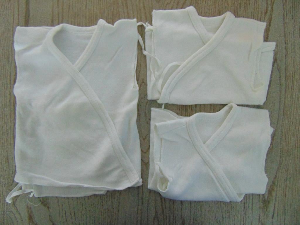 Set 3x Hema overslag shirts wit maat 50 / 56 overslagshirts, Kinderen en Baby's, Babykleding | Maat 50, Ophalen of Verzenden, Zo goed als nieuw
